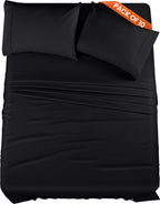 Utopia Bedding Queen Bed Sheets Set – 4 Piece Queen Size Sheets, Soft Breathable Microfiber, Deep Pocket, Fade & Wrinkle Resistant, 1 Flat Sheet 1 Fitted Sheet 2 Pillowcases – Oeko Tex, Grey