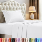 Utopia Bedding Queen Bed Sheets Set – 4 Piece Queen Size Sheets, Soft Breathable Microfiber, Deep Pocket, Fade & Wrinkle Resistant, 1 Flat Sheet 1 Fitted Sheet 2 Pillowcases – Oeko Tex, Grey