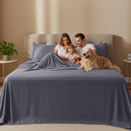 Utopia Bedding Queen Bed Sheets Set – 4 Piece Queen Size Sheets, Soft Breathable Microfiber, Deep Pocket, Fade & Wrinkle Resistant, 1 Flat Sheet 1 Fitted Sheet 2 Pillowcases – Oeko Tex, Grey