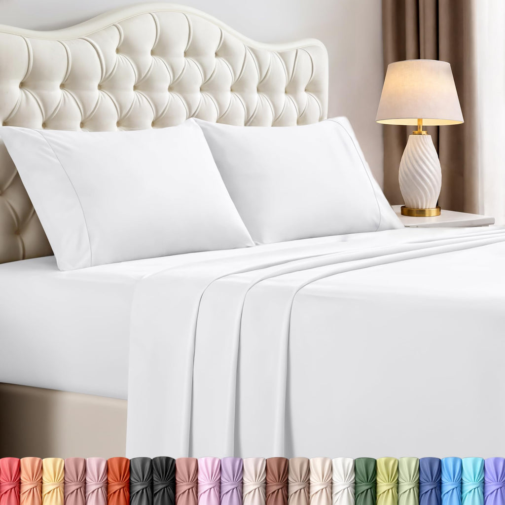 Utopia Bedding Queen Bed Sheets Set – 4 Piece Queen Size Sheets, Soft Breathable Microfiber, Deep Pocket, Fade & Wrinkle Resistant, 1 Flat Sheet 1 Fitted Sheet 2 Pillowcases – Oeko Tex, Grey