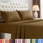 Utopia Bedding Queen Bed Sheets Set – 4 Piece Queen Size Sheets, Soft Breathable Microfiber, Deep Pocket, Fade & Wrinkle Resistant, 1 Flat Sheet 1 Fitted Sheet 2 Pillowcases – Oeko Tex, Grey