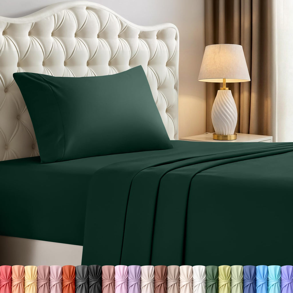 Utopia Bedding Queen Bed Sheets Set – 4 Piece Queen Size Sheets, Soft Breathable Microfiber, Deep Pocket, Fade & Wrinkle Resistant, 1 Flat Sheet 1 Fitted Sheet 2 Pillowcases – Oeko Tex, Grey