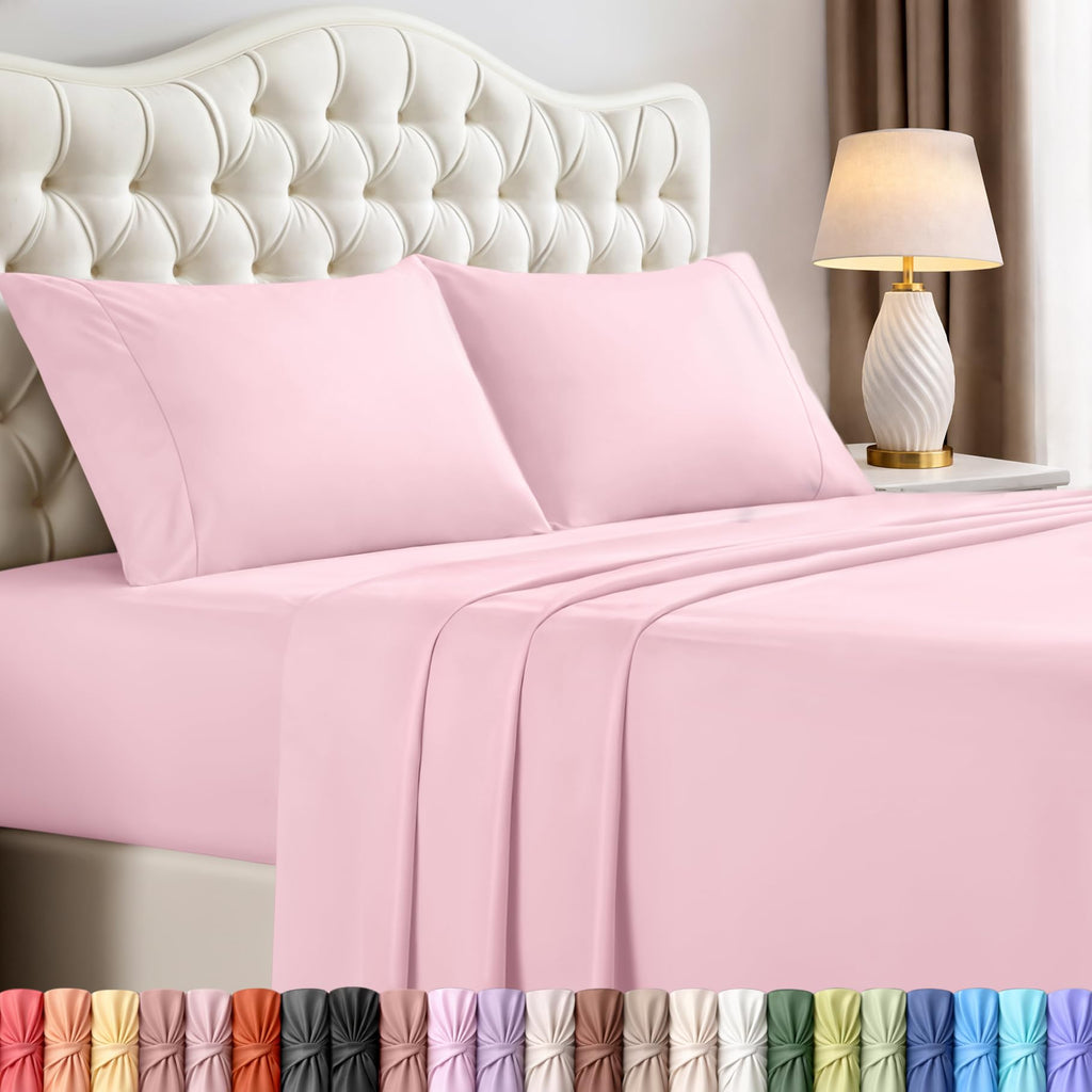 Utopia Bedding Queen Bed Sheets Set – 4 Piece Queen Size Sheets, Soft Breathable Microfiber, Deep Pocket, Fade & Wrinkle Resistant, 1 Flat Sheet 1 Fitted Sheet 2 Pillowcases – Oeko Tex, Grey