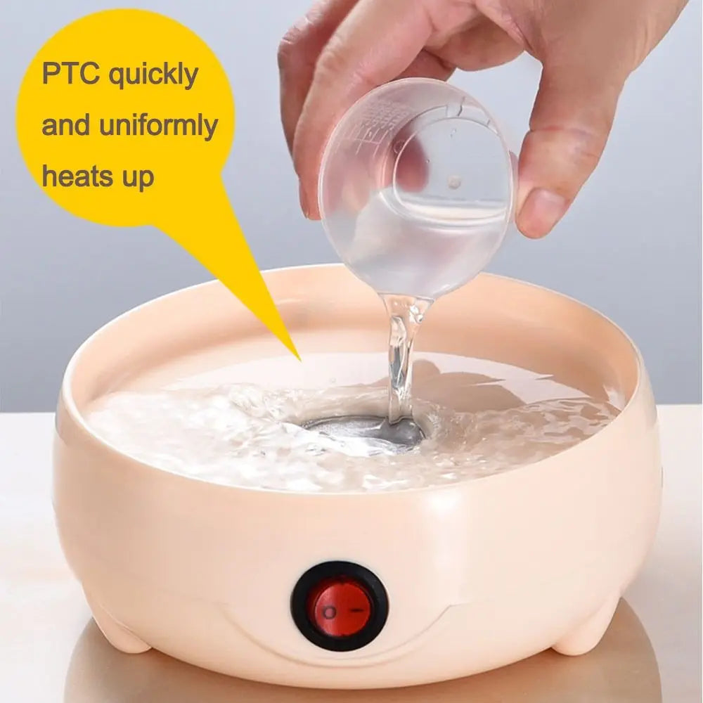 Portable Automatic Power Off Egg Boiler Multi-layer with Measuring Cup Breakfast Machine Mini Egg Steamer for Home Dormitory