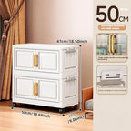 Double-door living room storage cabinet, folding floor-standing storage box, no installation required, simple storage cabinet