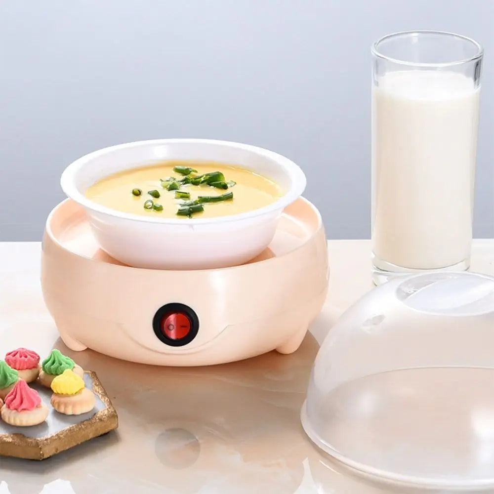 Portable Automatic Power Off Egg Boiler Multi-layer with Measuring Cup Breakfast Machine Mini Egg Steamer for Home Dormitory