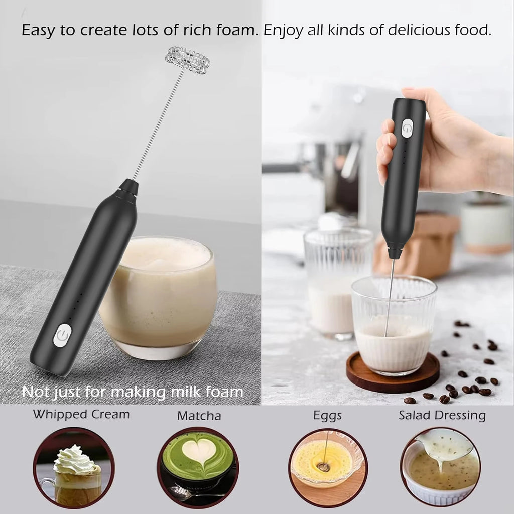 1tai electric milk frother 3-speed rechargeable beverage coffee machine jam machine portable egg beater kitchen food mixer