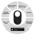 Long Distance Tracker for Samsung Device via Android Google Find Hub App Locator Finder Far Away Positioning Anti-lost Smart Tag