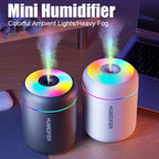 HOMEFISHMini Air Humidifier Usb Aroma Diffuser Essential Oil Purifier Cool Mist Sprayer  Home BedroomLED Desktop humidificador