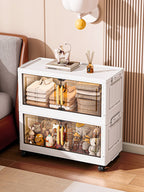 Double-door living room storage cabinet, folding floor-standing storage box, no installation required, simple storage cabinet