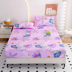 Flower Printed Fitted Bed Sheets Reactive Printed sabanas cama matrimonial Single/Queen/King Mattress Cover Double Bedsheets