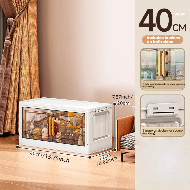 Double-door living room storage cabinet, folding floor-standing storage box, no installation required, simple storage cabinet