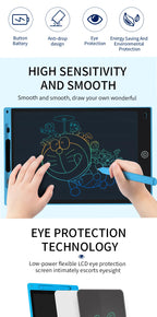 6.5/8.5/10/12 Inch LCD Drawing Tablet for Kids, Rechargeable Erasable Board with Pen, Travel Educational Toy Gift for Boys Girls