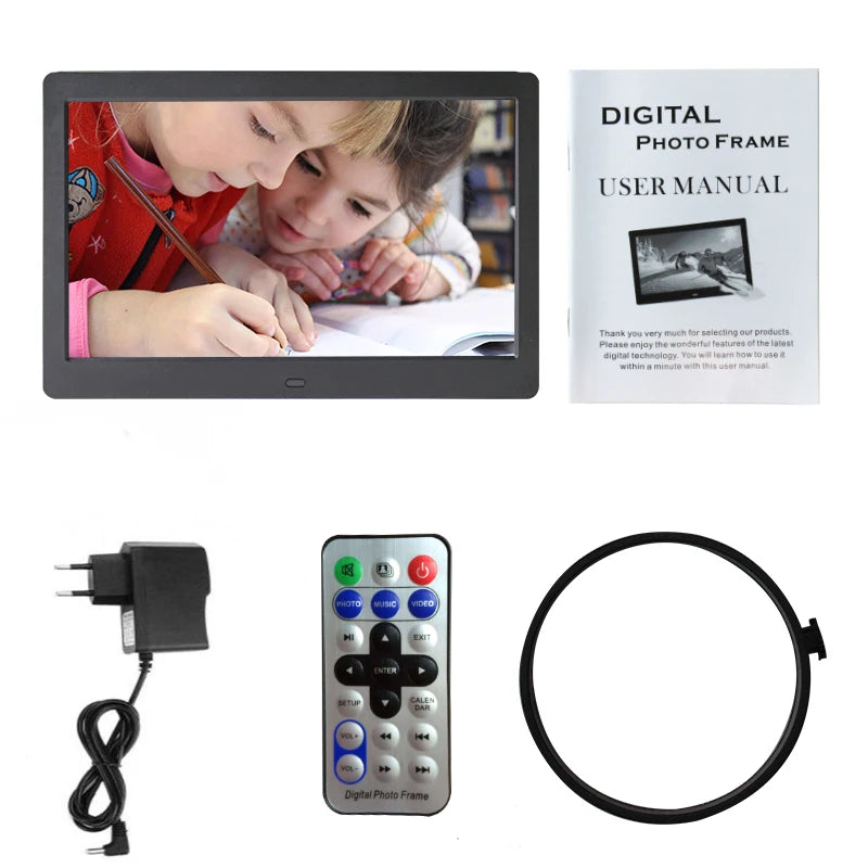 10 inch Screen LED Backlight HD IPS 1280*800 Digital Photo Frame Electronic Album Picture Music Movie Full Function Good Gift