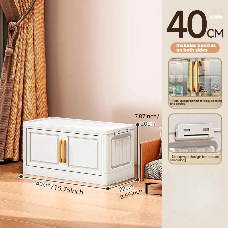 Double-door living room storage cabinet, folding floor-standing storage box, no installation required, simple storage cabinet