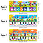 Piano Mat for Kids 80*30cm Toddlers Floor Keyboard Dance Mat Play Musical Carpet Music Instrument Toys Toddlers Girl Boy Gift