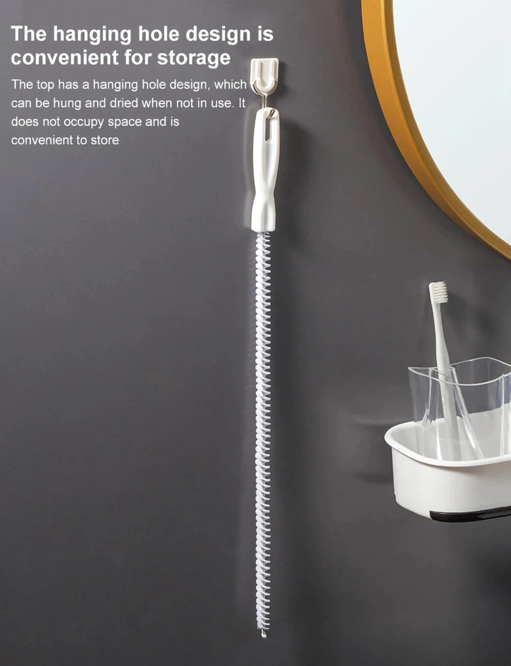 Pipe Dredging Brush Bathroom Hair Sewer Sink Cleaning Brush Drain Cleaner Flexible Cleaner Clog Plug Hole Remover Tool