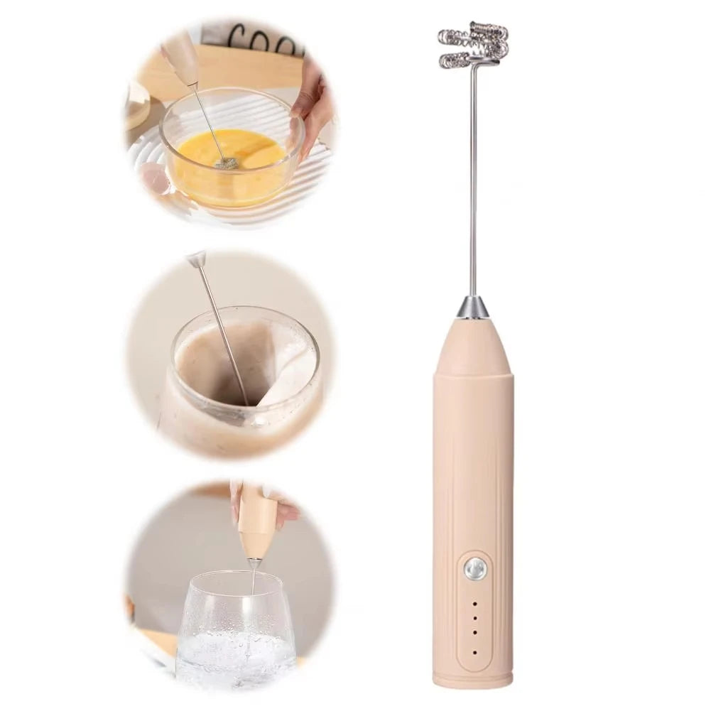 1tai electric milk frother 3-speed rechargeable beverage coffee machine jam machine portable egg beater kitchen food mixer