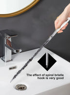 Pipe Dredging Brush Bathroom Hair Sewer Sink Cleaning Brush Drain Cleaner Flexible Cleaner Clog Plug Hole Remover Tool