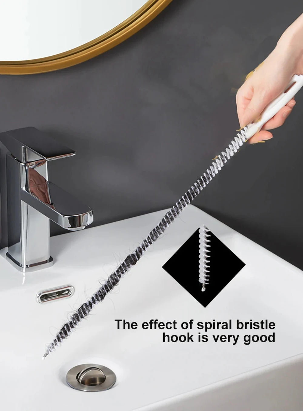 Pipe Dredging Brush Bathroom Hair Sewer Sink Cleaning Brush Drain Cleaner Flexible Cleaner Clog Plug Hole Remover Tool