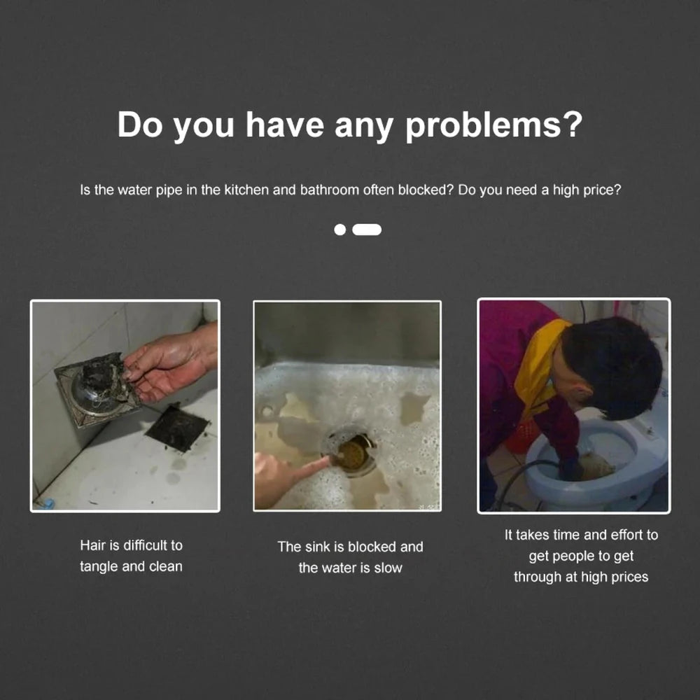 Pipe Dredging Brush Bathroom Hair Sewer Sink Cleaning Brush Drain Cleaner Flexible Cleaner Clog Plug Hole Remover Tool