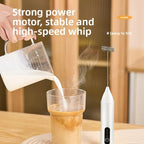 1tai electric milk frother 3-speed rechargeable beverage coffee machine jam machine portable egg beater kitchen food mixer