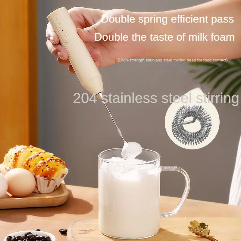 1tai electric milk frother 3-speed rechargeable beverage coffee machine jam machine portable egg beater kitchen food mixer