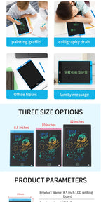 6.5/8.5/10/12 Inch LCD Drawing Tablet for Kids, Rechargeable Erasable Board with Pen, Travel Educational Toy Gift for Boys Girls